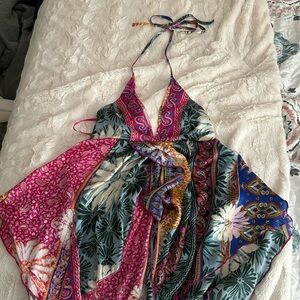 Size S Urban Outfitters silk halter top